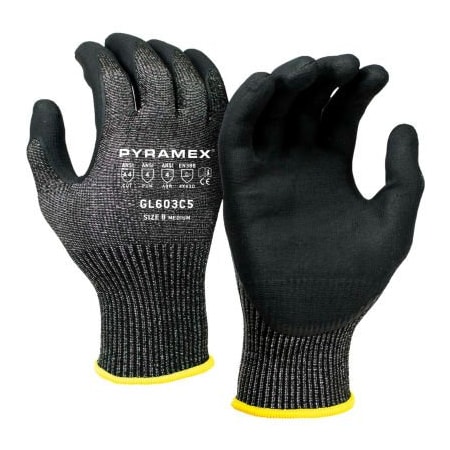 Pyramex Nitrile Micro-Foam Dipped Glove, Size Large, GL603 Series - Pkg Qty 12 GL603C5L